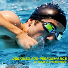 Knx Professional Anti-Fog UV Protection Swimming Goggles with Mirrored Lenses and Earplugs