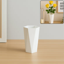 Modern Hexagon Design Plastic Flower Vase